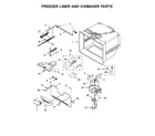 Whirlpool WRFA35SWHN00 freezer liner and icemaker parts diagram