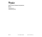 Whirlpool WRF532SNHV00 cover sheet diagram