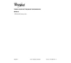 Whirlpool WRF550CDHZ00 cover sheet diagram