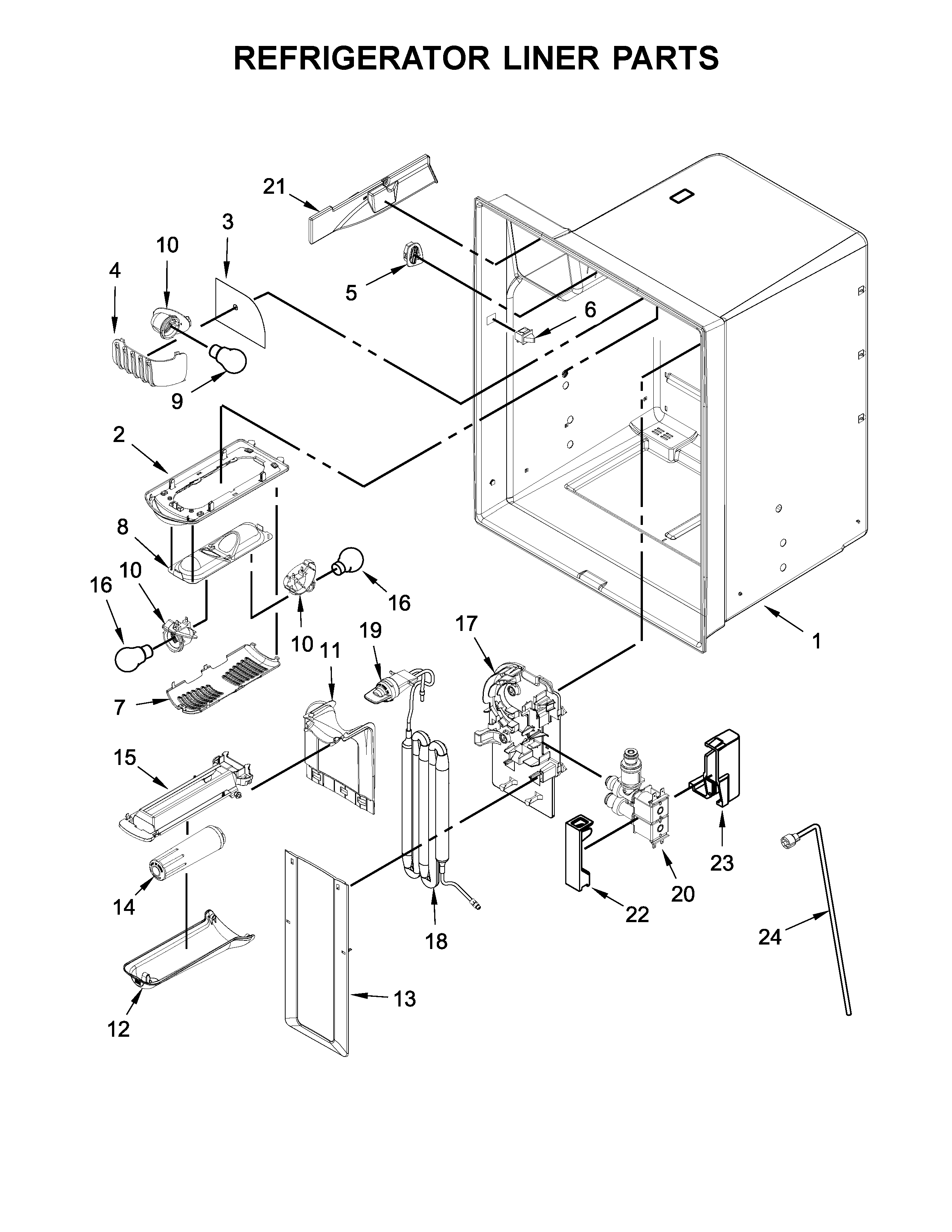 REFRIGERATOR LINER PARTS