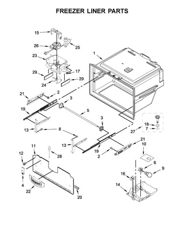 Freezer liner parts