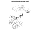 Whirlpool WRF550CDHZ00 icemaker and ice container parts diagram