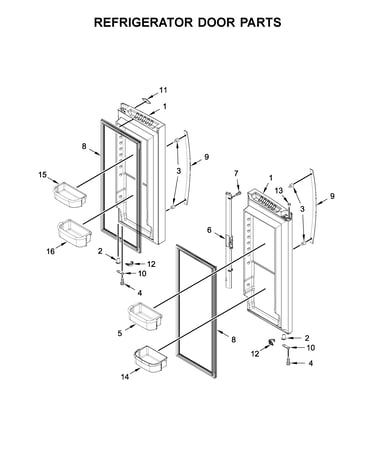 Refrigerator door parts