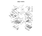 Whirlpool WRF532SMHB00 shelf parts diagram