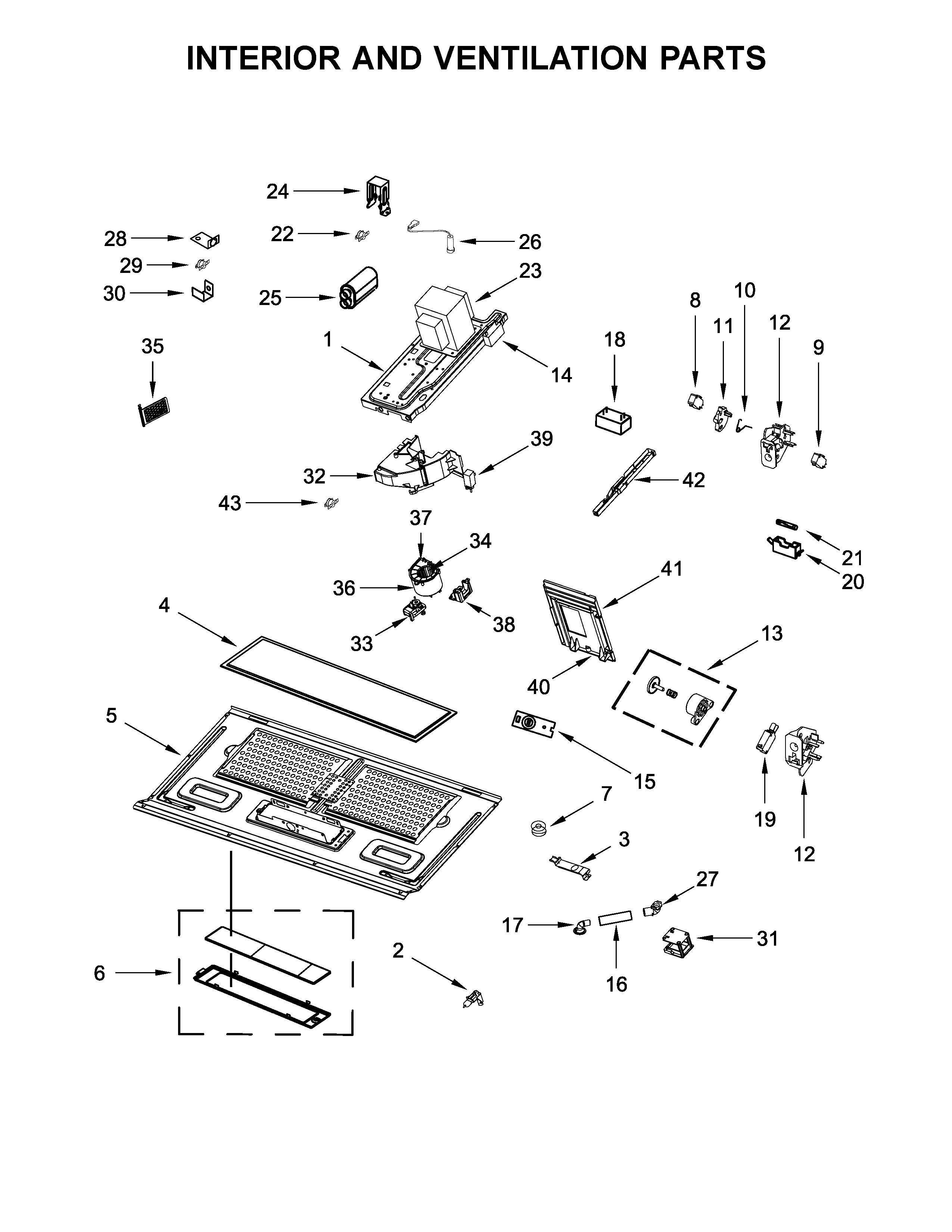 INTERIOR AND VENTILATION PARTS