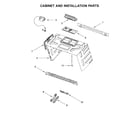 Whirlpool WMH78019HB0 cabinet and installation parts diagram