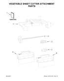 Vegetable sheet cutter attachment parts