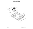 Whirlpool WFC150M0EW1 cooktop parts diagram