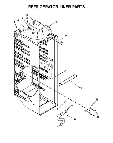 Refrigerator liner parts