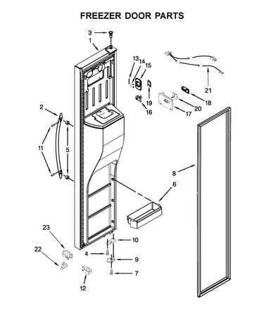 Freezer door parts