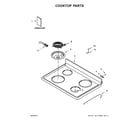 Whirlpool WFC310S0EB1 cooktop parts diagram