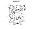 Whirlpool WED8000DW4 bulkhead parts diagram