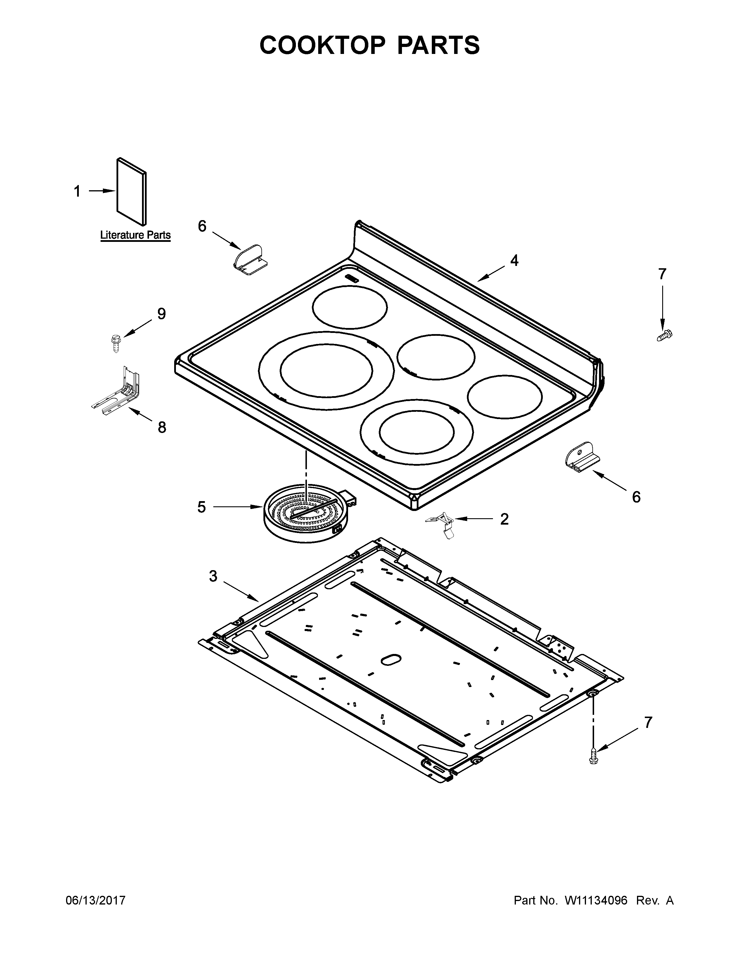 Cooktop parts
