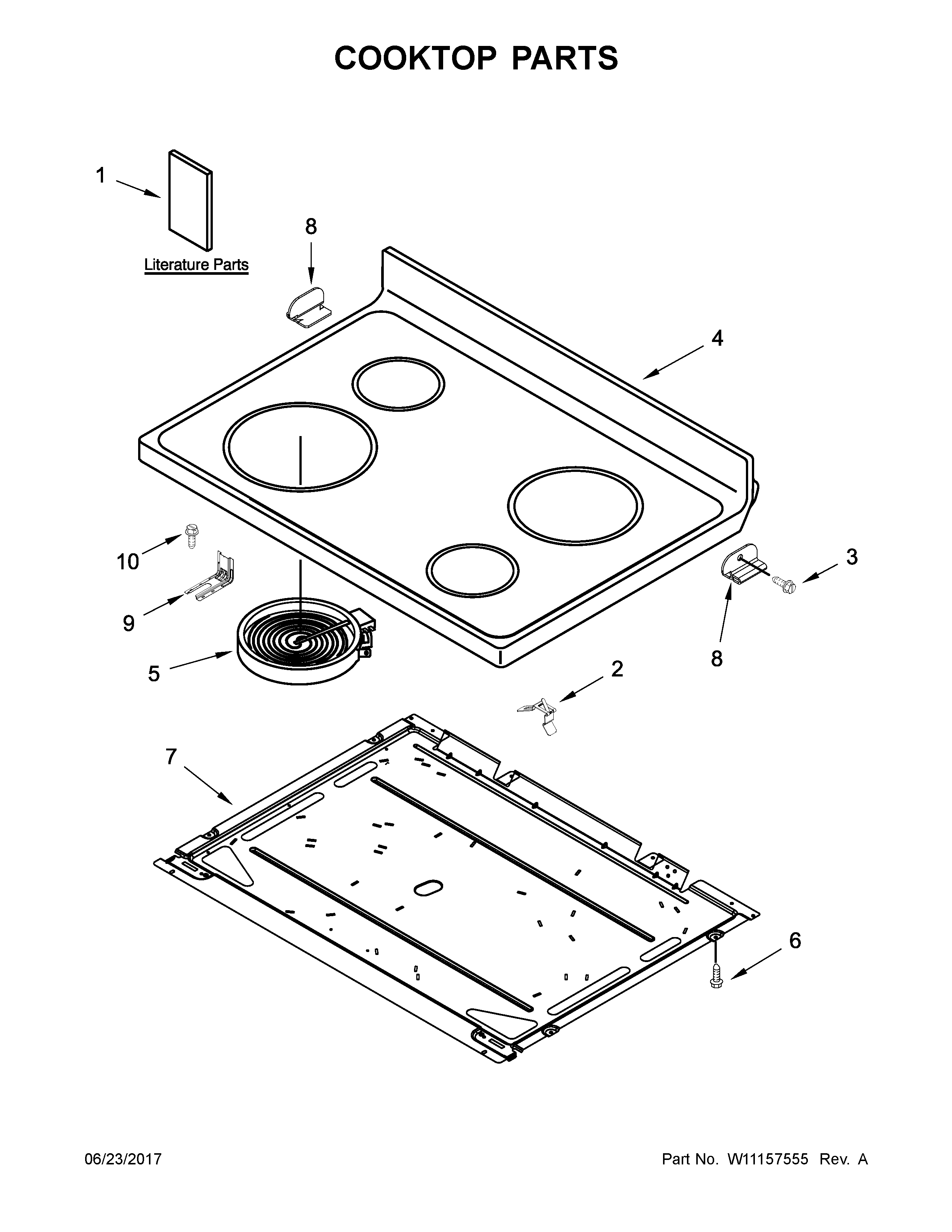 Cooktop parts