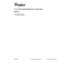 Whirlpool YWFC310S0ES1 cover sheet diagram