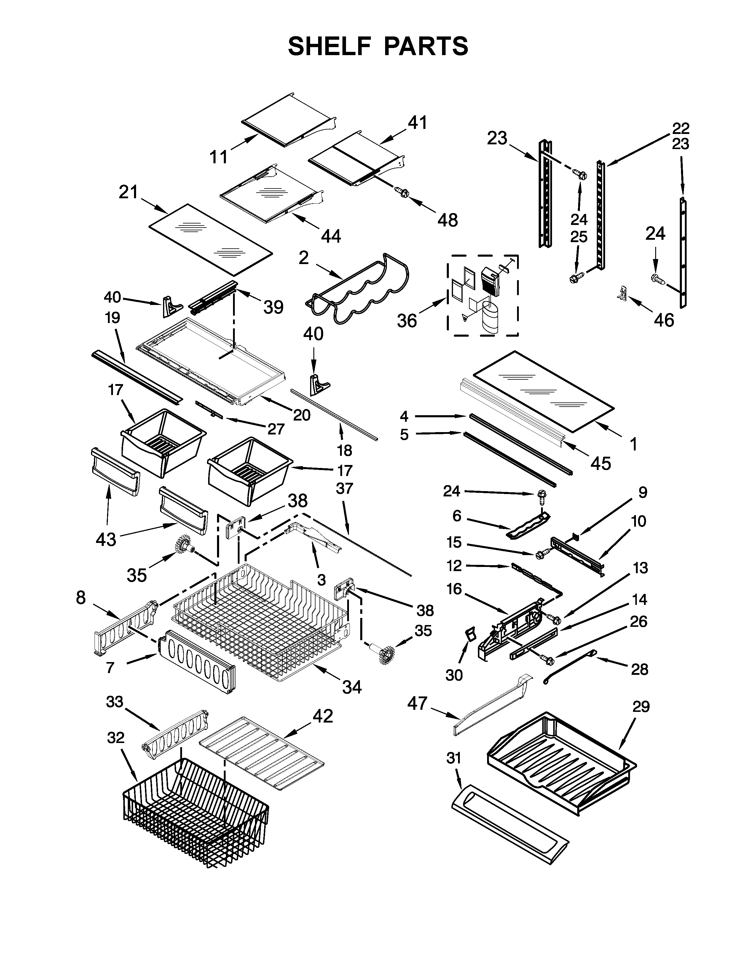 Shelf parts