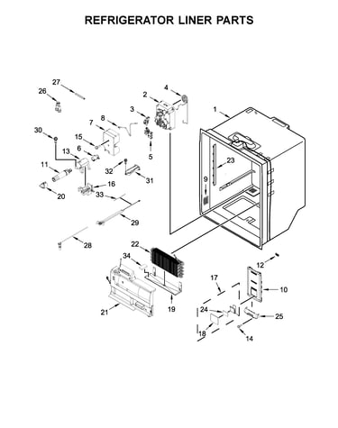 Refrigerator liner parts