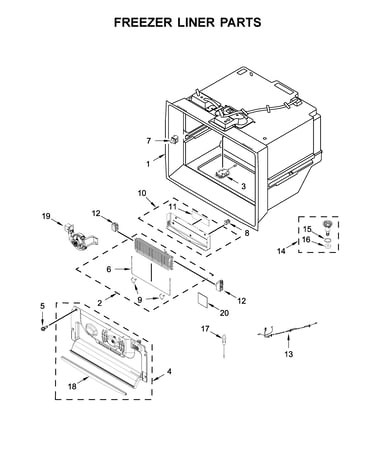 Freezer liner parts