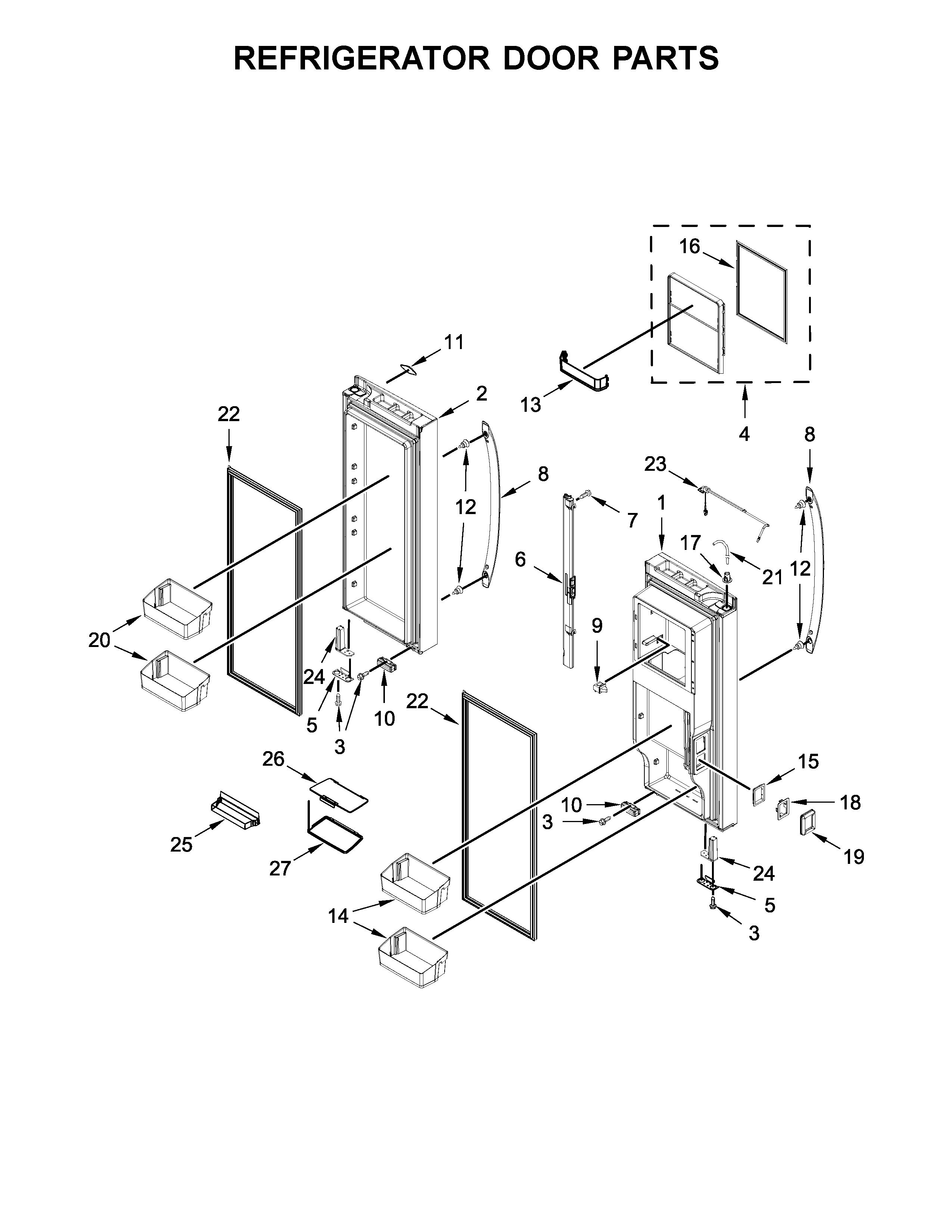 REFRIGERATOR DOOR PARTS