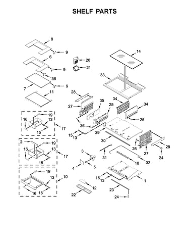 Shelf parts