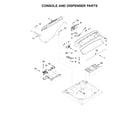 Whirlpool WTW8040DW3 console and dispenser parts diagram