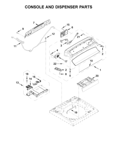 Console and dispenser parts