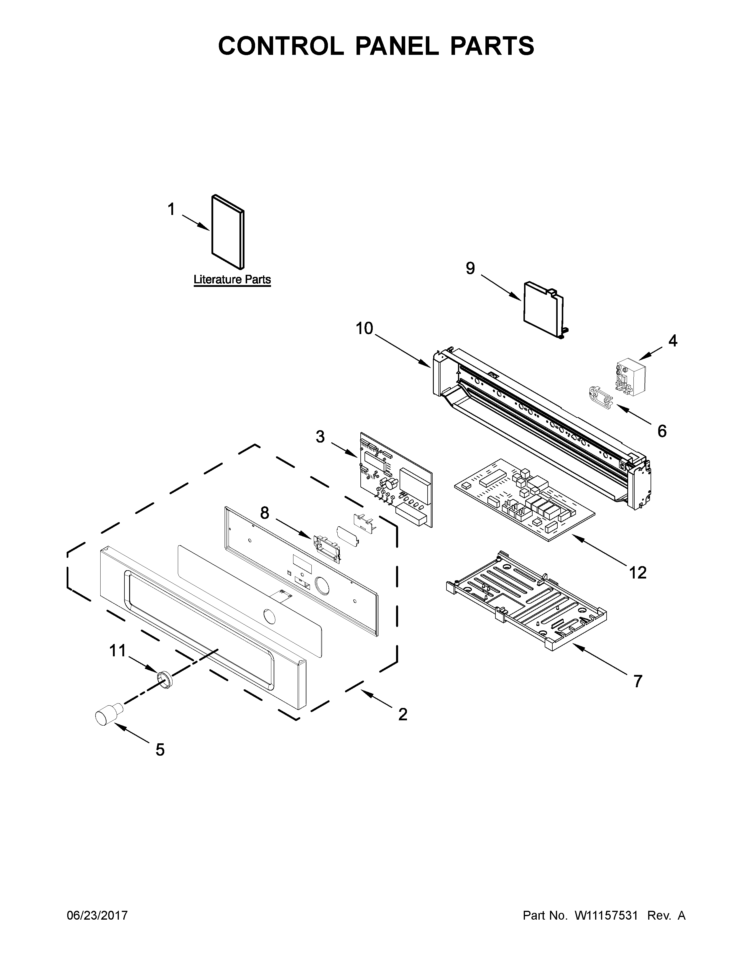 Control panel parts