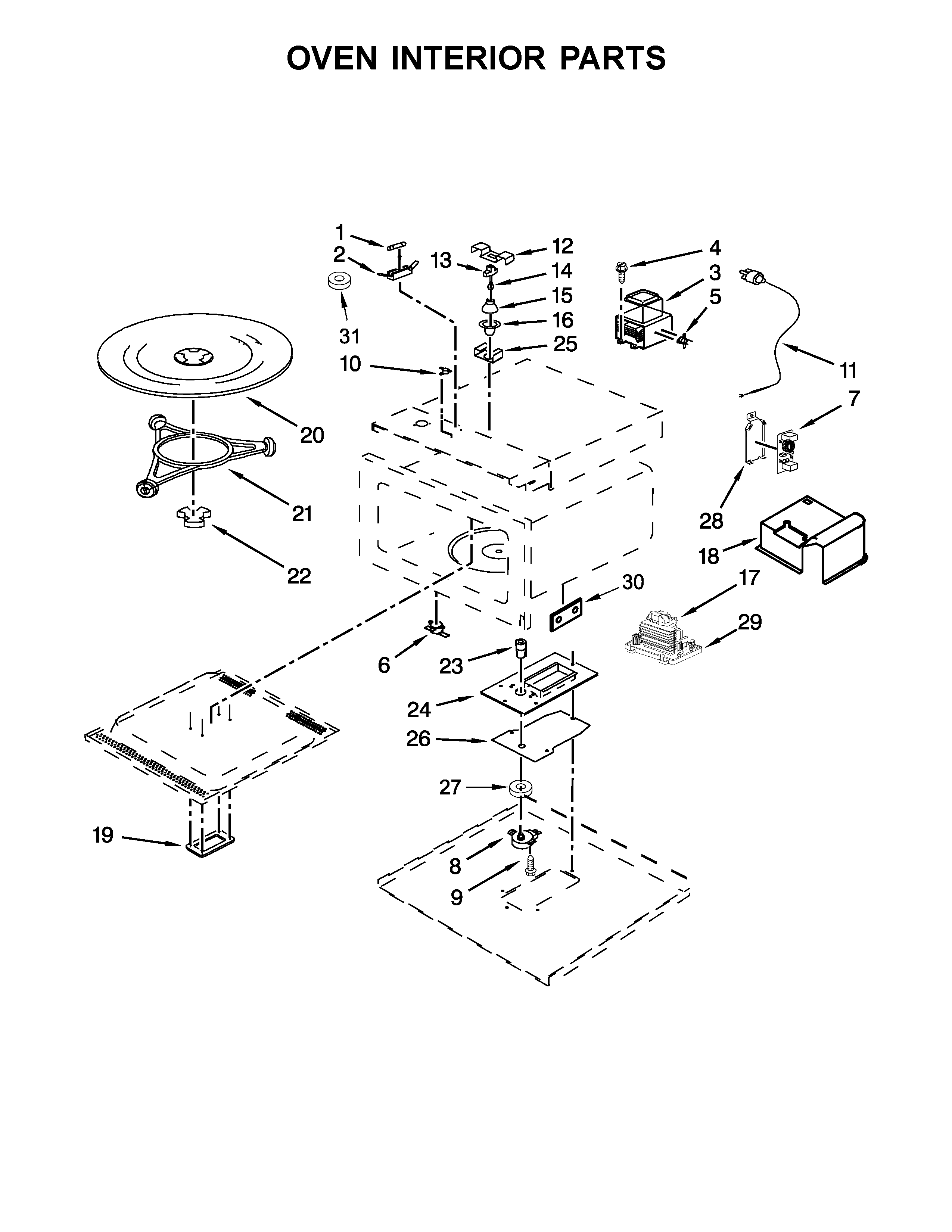 Oven interior parts