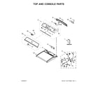 Maytag MEDB835DW4 top and console parts diagram