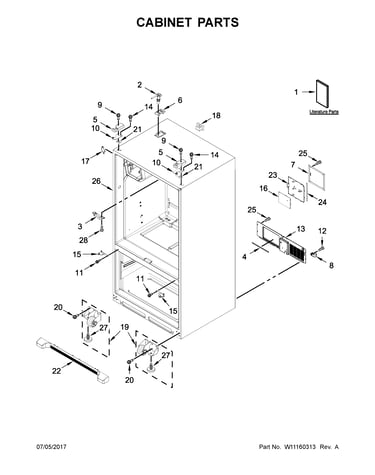 Cabinet parts