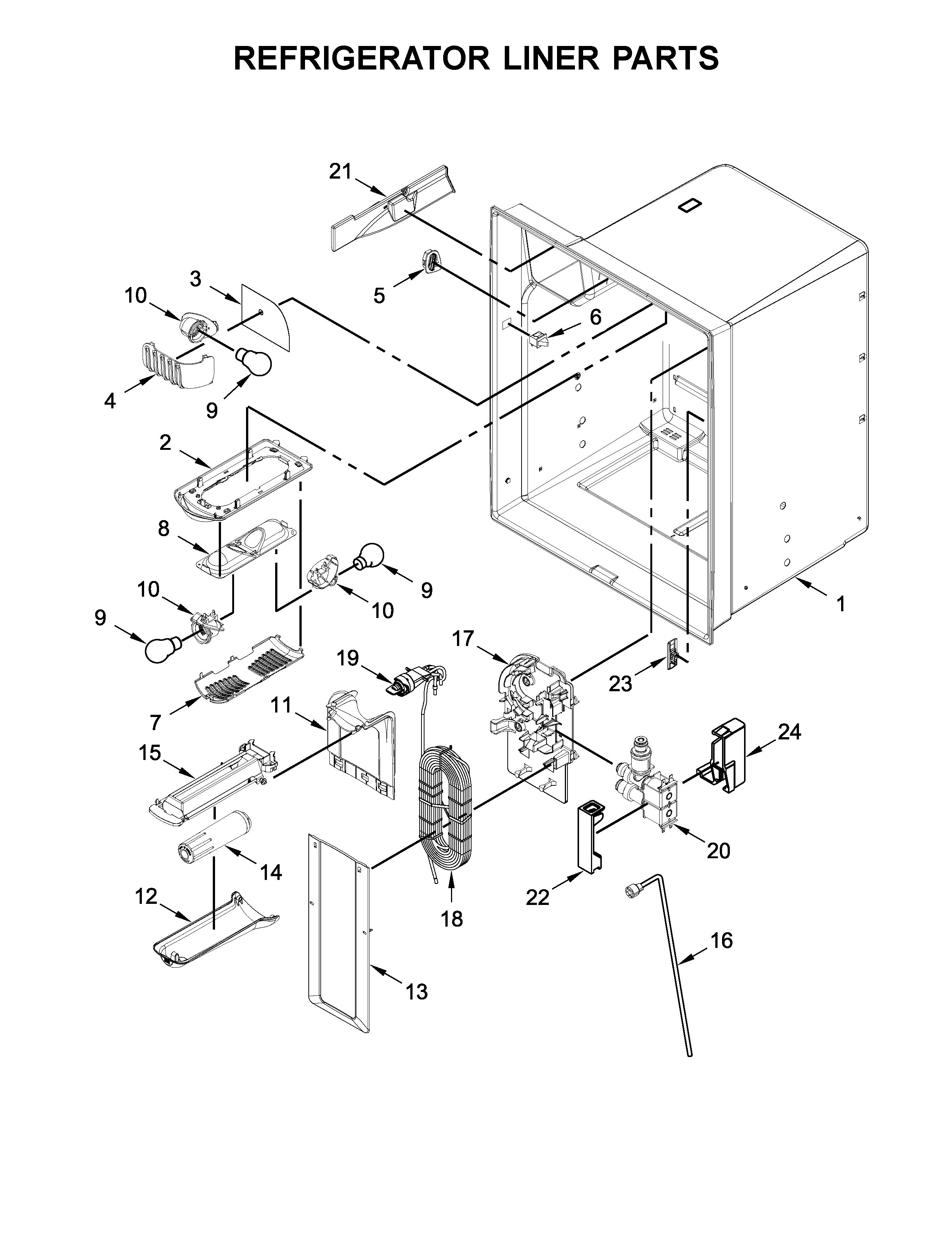 Refrigerator liner parts