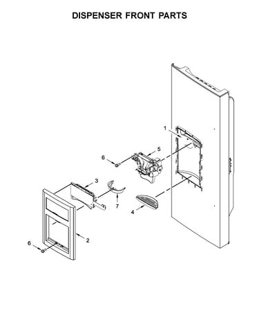 Dispenser front parts