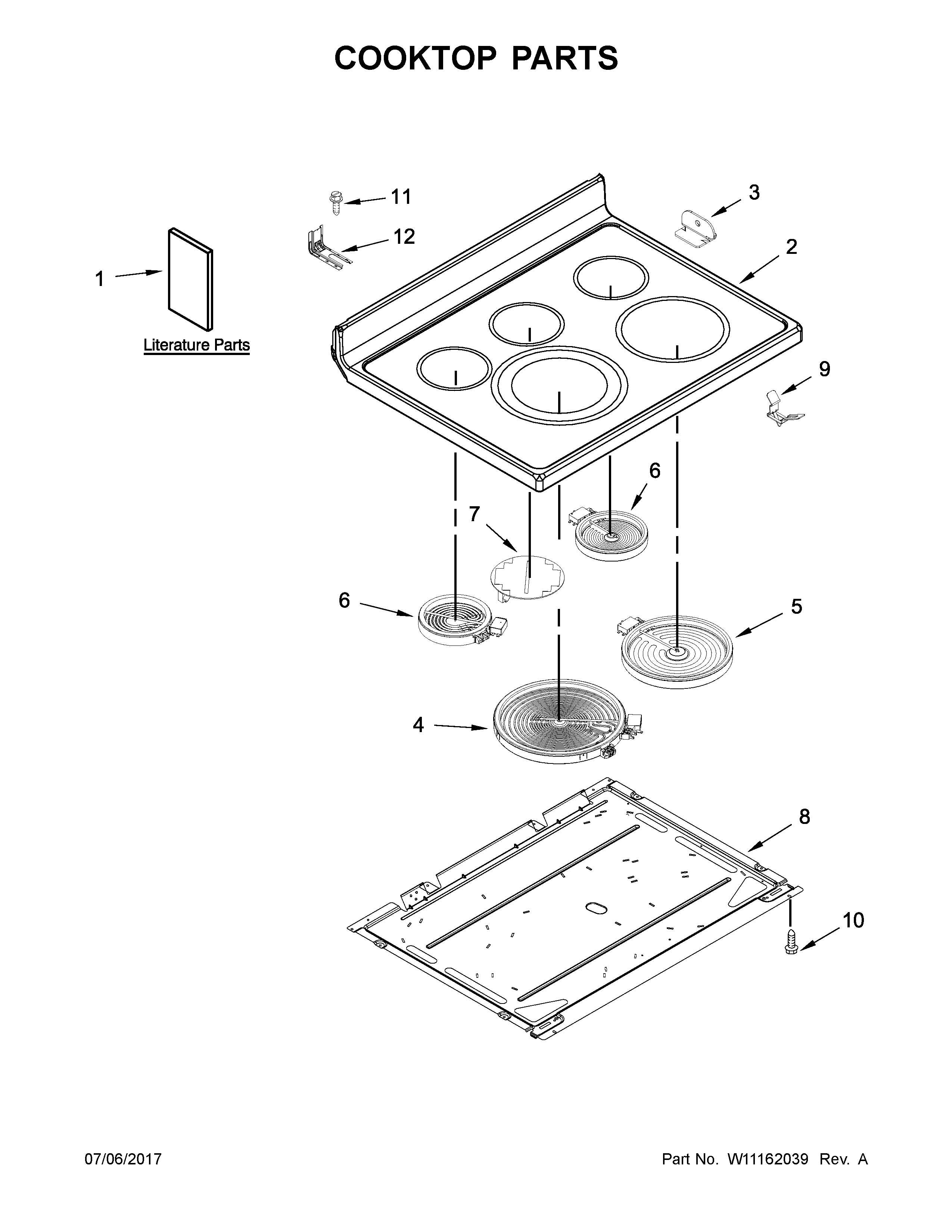 Cooktop parts