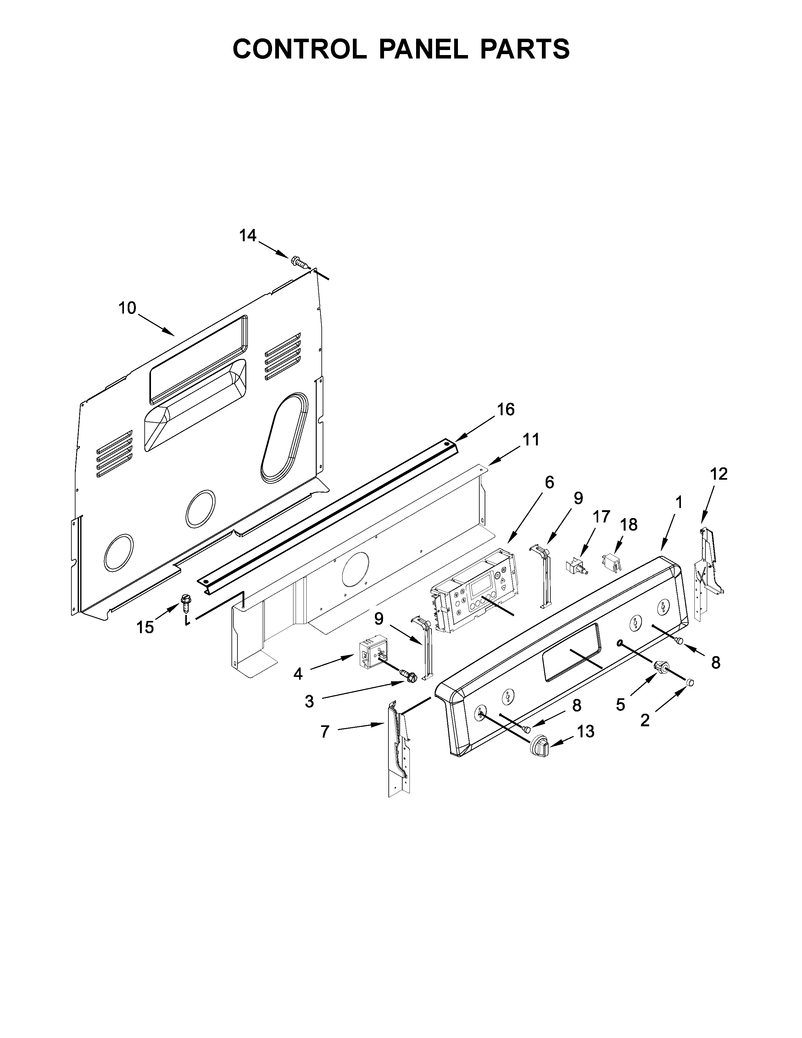 Control panel parts