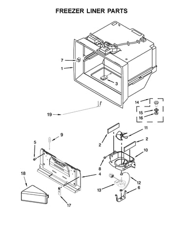 Freezer liner parts