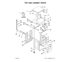 Whirlpool CAE2795FQ0 top and cabinet parts diagram