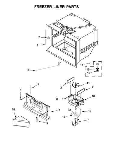 Freezer liner parts