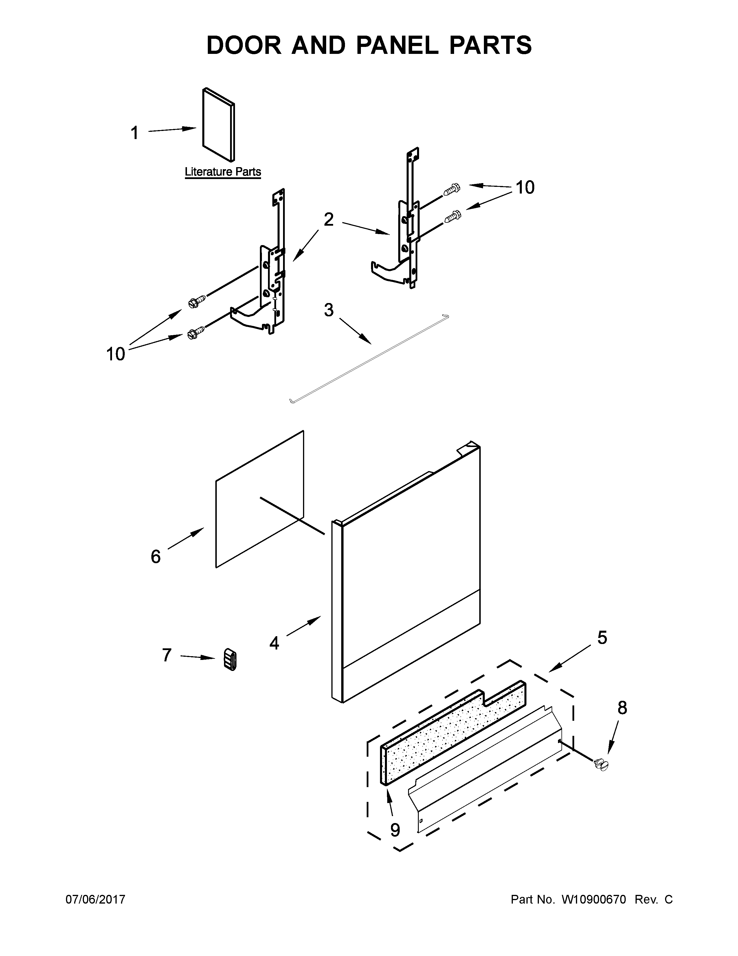 Door and panel parts