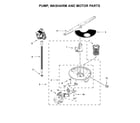Whirlpool WDF320PADD3 pump, washarm and motor parts diagram