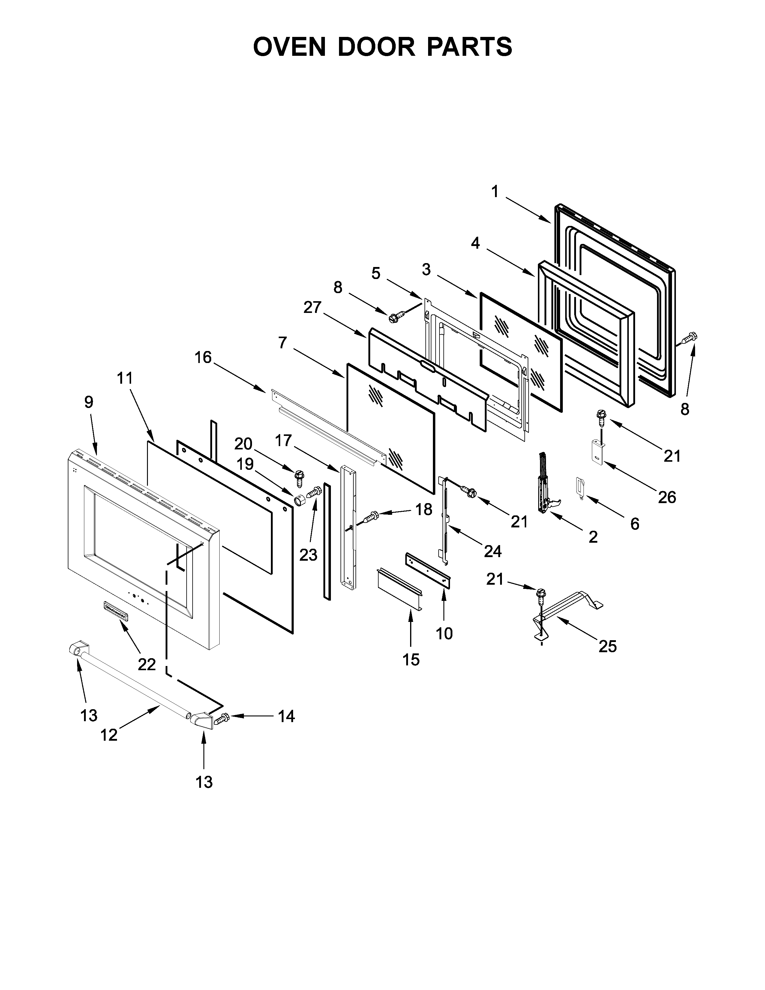 OVEN DOOR PARTS