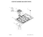 Ikea ICS333DS01 cooktop, burner and grate parts diagram