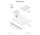 Whirlpool WFG525S0HD0 cooktop parts diagram