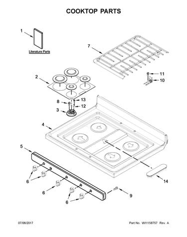 Cooktop parts