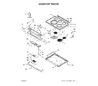 Whirlpool YWEE745H0FE1 cooktop parts diagram