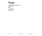 Whirlpool WMH32519CT2 cover sheet diagram