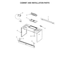 Whirlpool WMH32519CB2 cabinet and installation parts diagram
