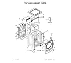Maytag MHW7000AW0 top and cabinet parts diagram