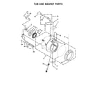 Maytag MHW7000AW0 tub and basket parts diagram