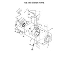 Maytag MHW8000AW0 tub and basket parts diagram