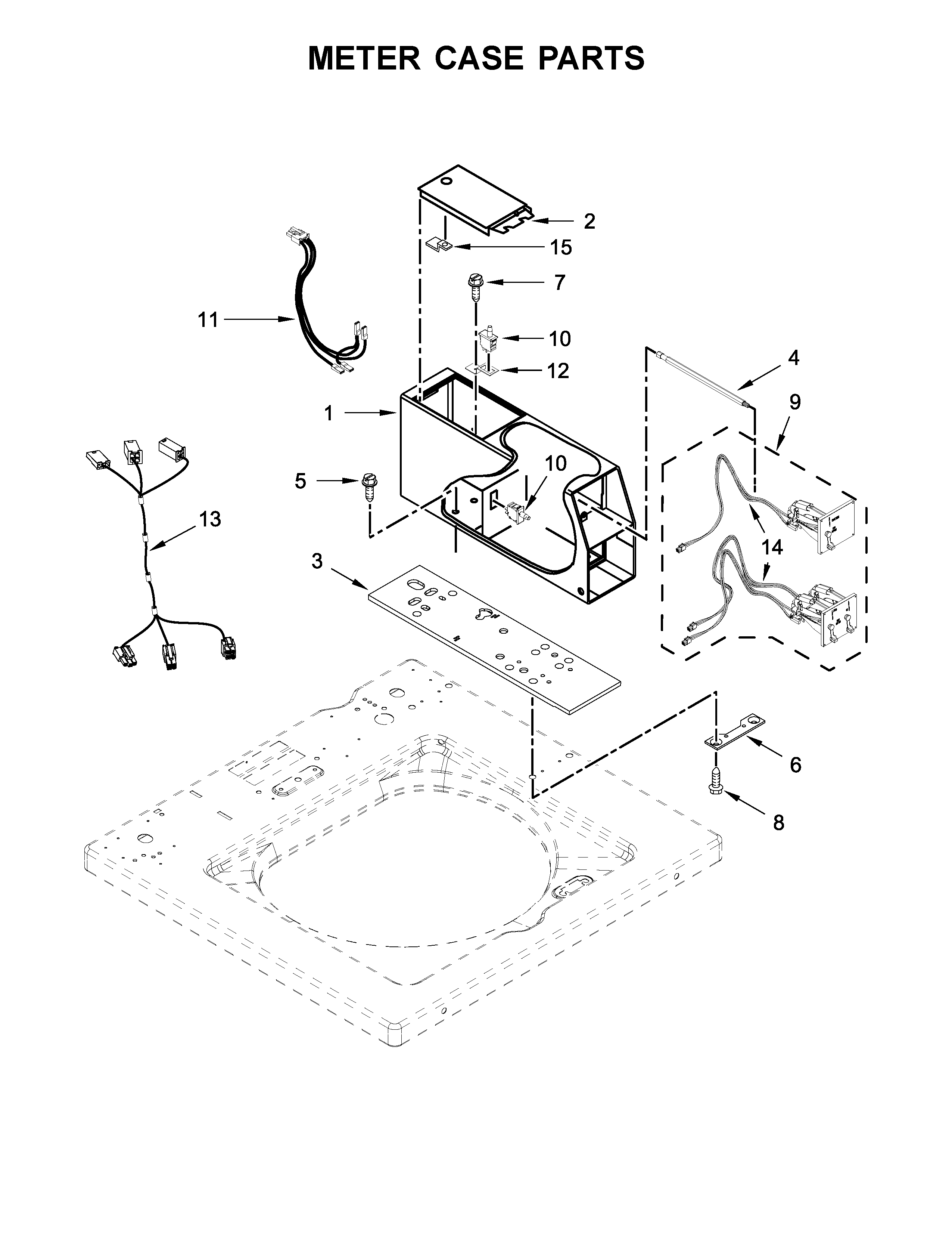 Meter case parts